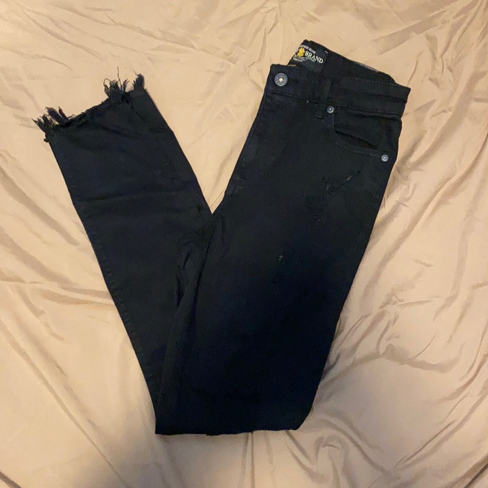 Lucky Brand Black Ripped Bridgette Skinny 4/27